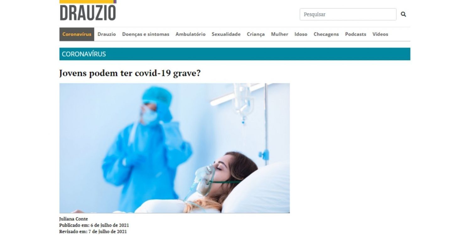 Jovens podem ter covid-19 grave